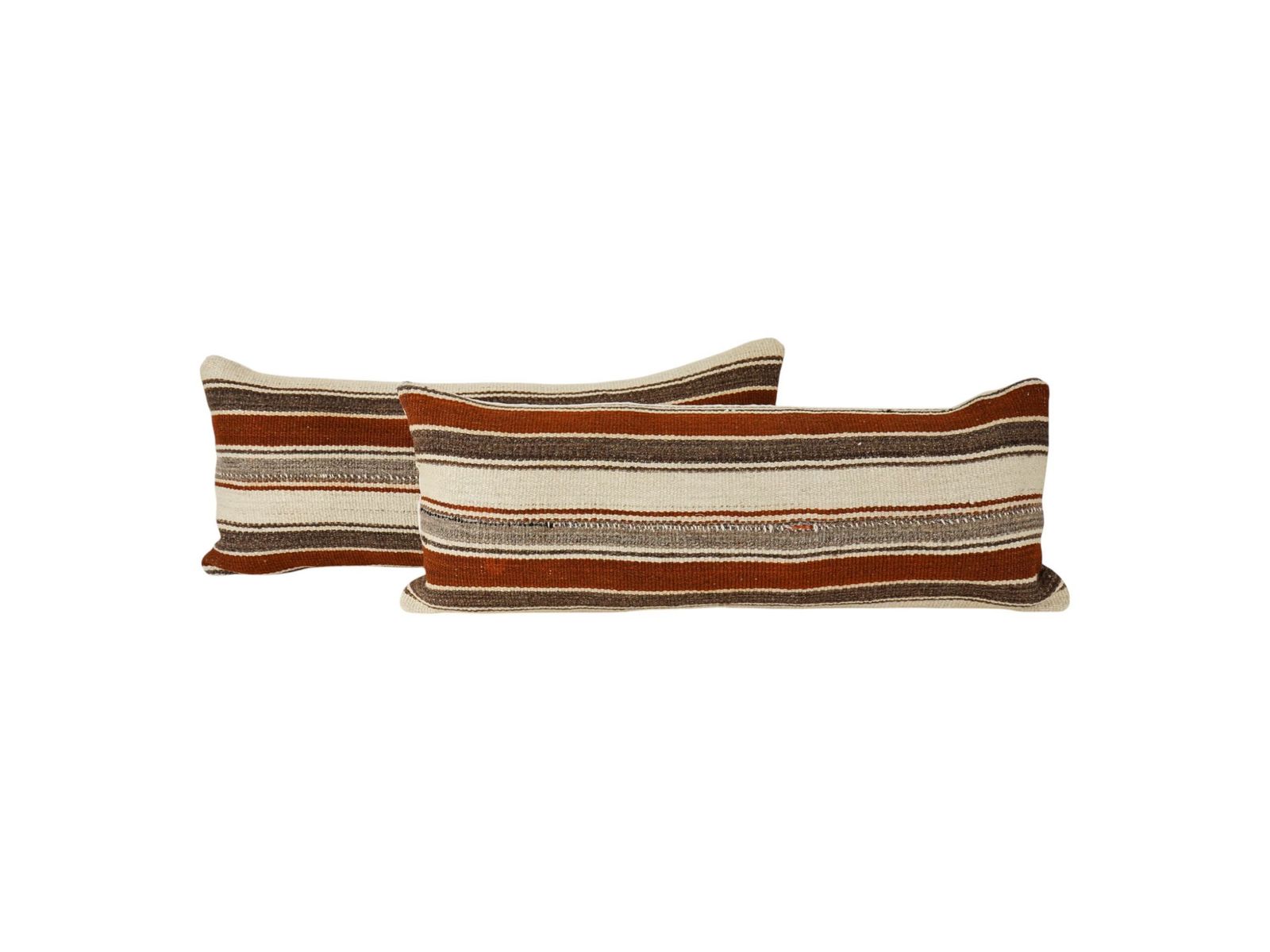 Turkish Kilim Pillow   Set Of 2 Ethnic Striped Bedding Kilim Covers, Geometric Anatolian Cotton Decor, Boho Home Accent Gift
