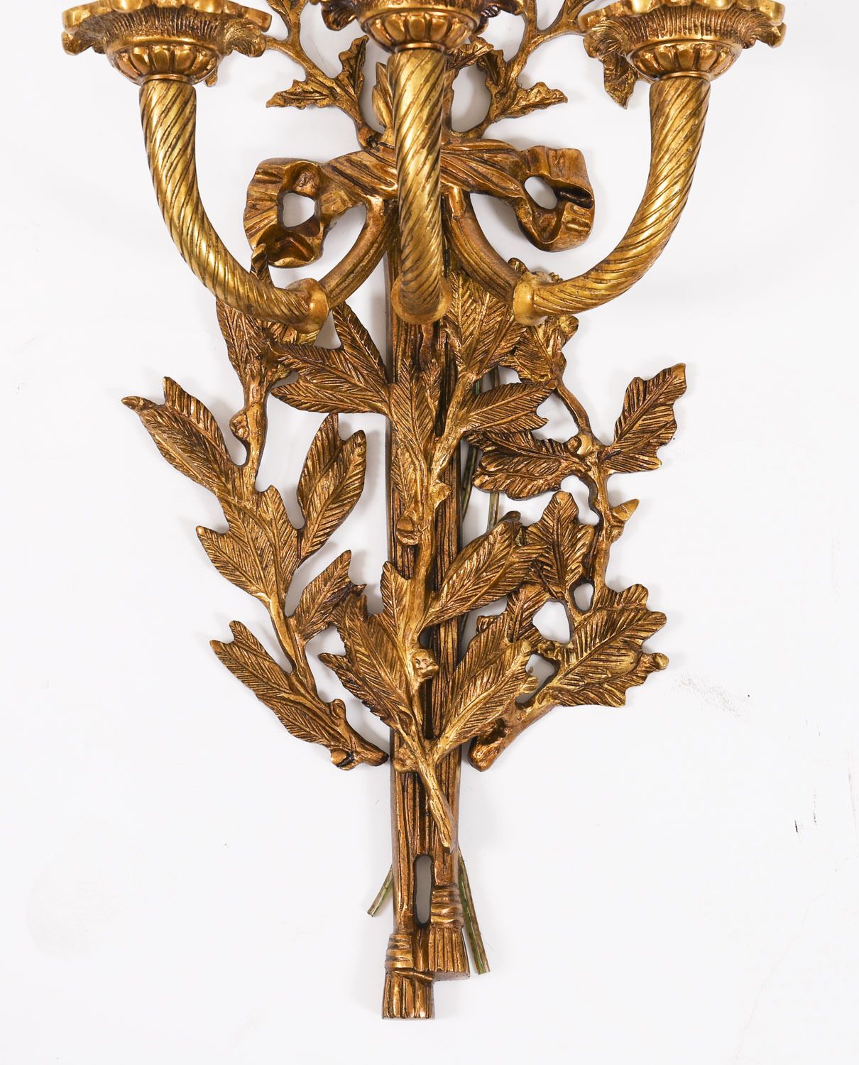3650.0 Antique Set Of 6 French Louis Revival 3 Branch Ormolu Wall Lights  20th C photo
