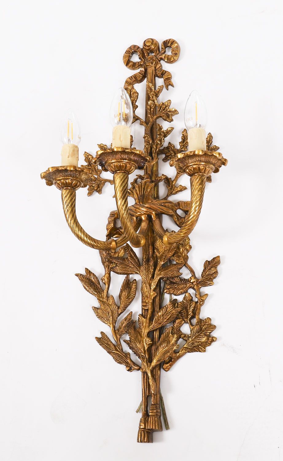 photo vinterior Antique Set Of 6 French Louis Revival 3 Branch Ormolu Wall Lights  20th C