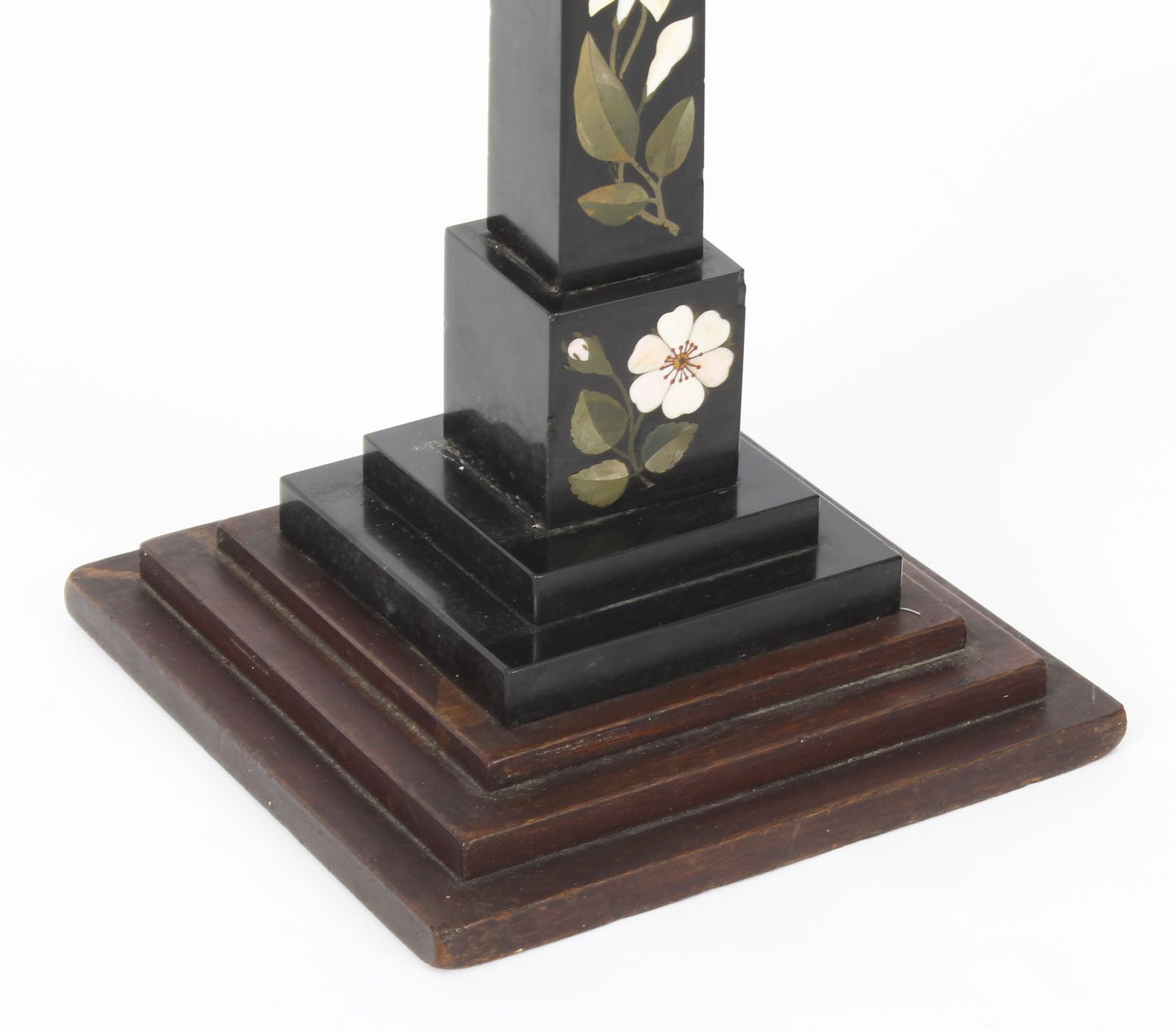 Victorian Ashford Pietra Dura Marble Obelisk 19th Century photo vinterior