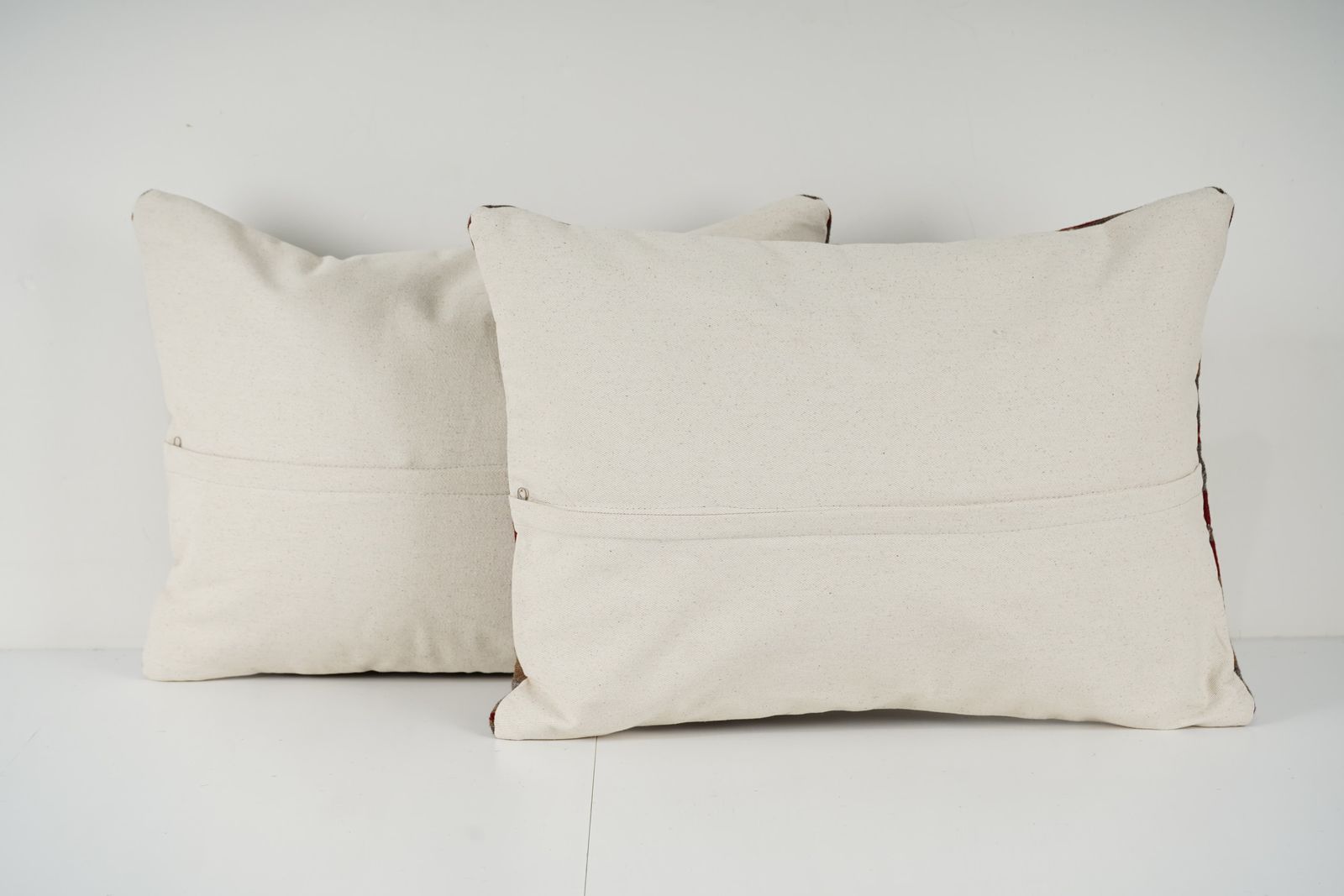Set Of Two Turkish Striped Kilim Lumbar Pillow, Handmade Pillow, Pair Hemp Organic Cushion Case photo furniture