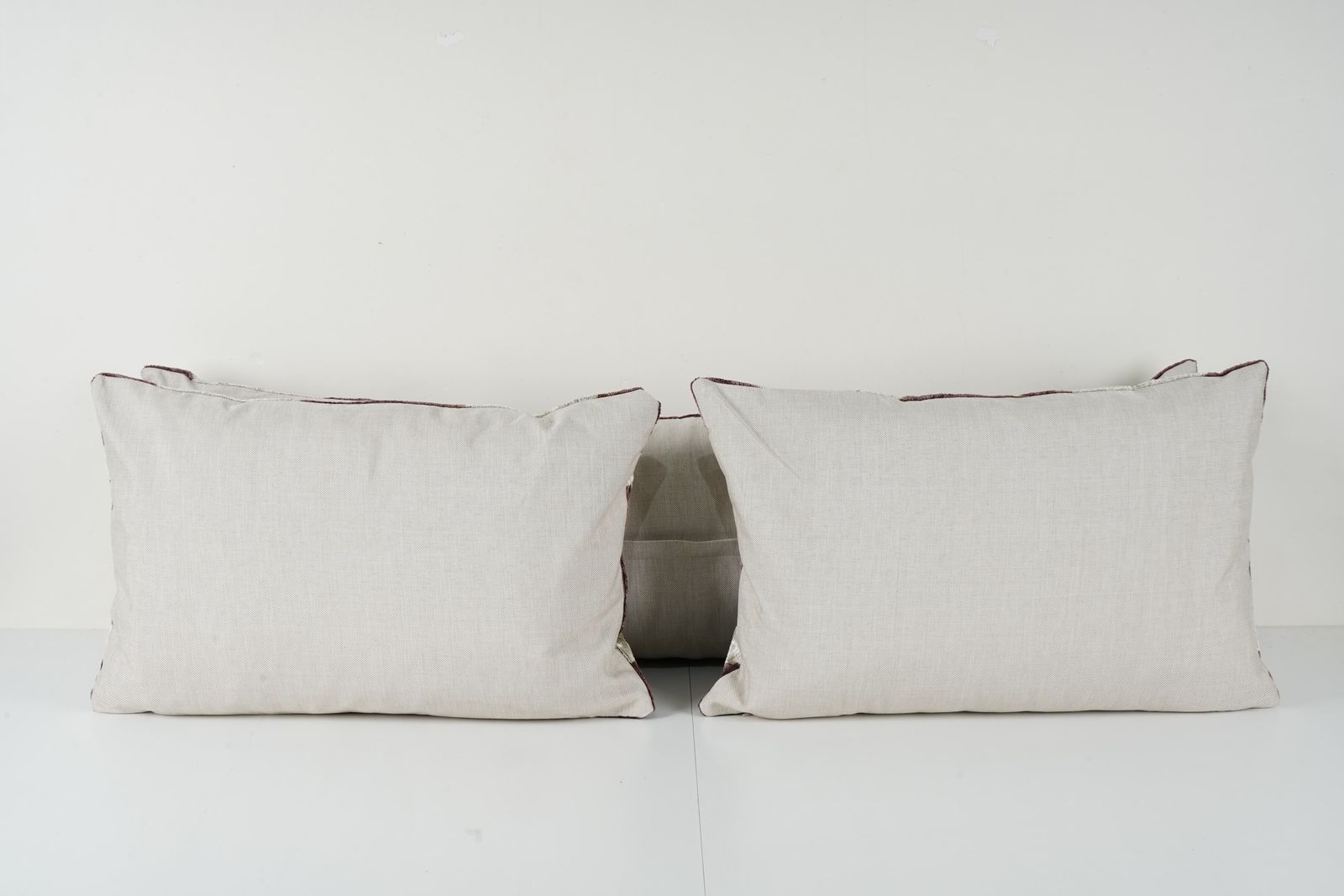 Ikat Velvet Bedding Pillow Covers, Set Of Three Plum And Light Grey Throw photo furniture