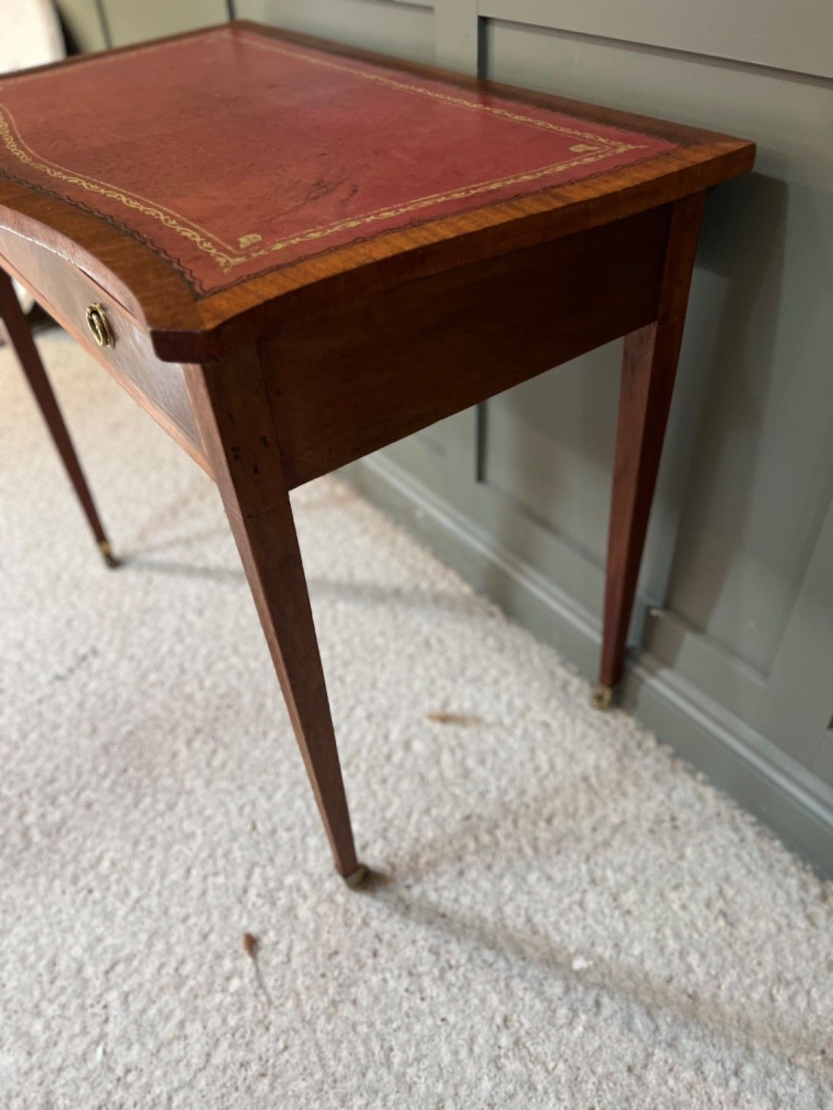 Antique Desk With Leather Top Circa Early 1900’s. photo furniture