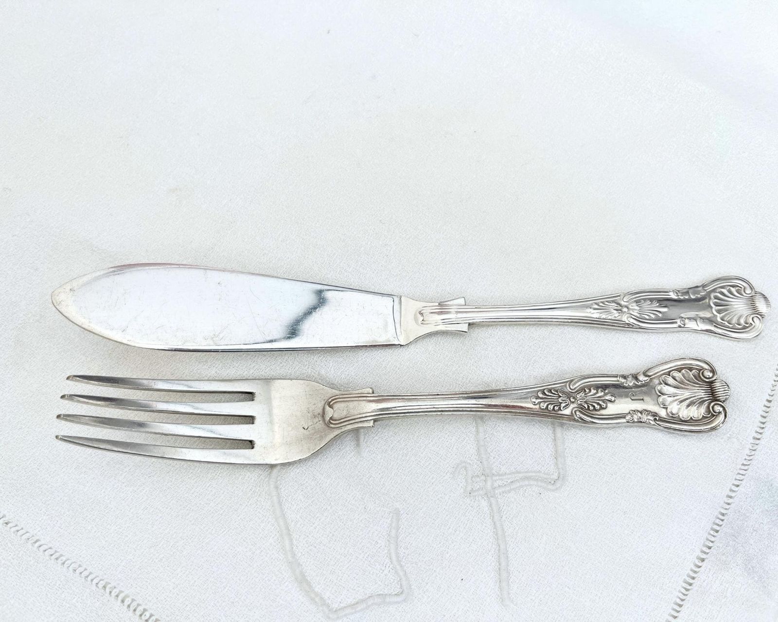 Engels Visbestek | Versierd Verzilverd | Sheffield Tafelzilver photo Woonaccessoires