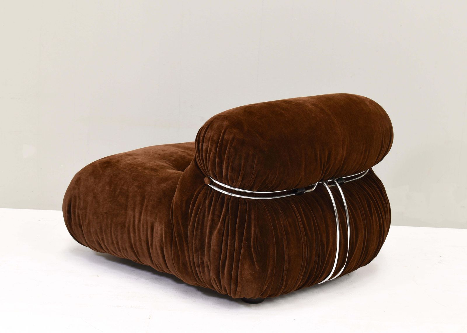 photo buy Soriana Chair By Scarpa In Original Chocolate Brown Mohair   Cassina, 1960s