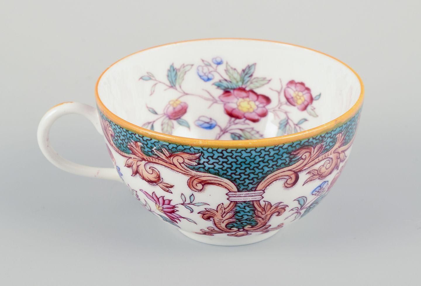 Rörstrand, Sweden. Set Of Five "Formosa" Coffee Cups With Saucers In Faience. photo Home Decor