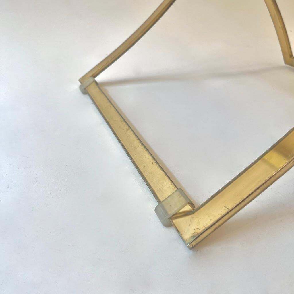 Set Of 6 "Luisa" Brass & Leather Dining Chairs By Marcello Cuneo, Italy Ca. 1970 photo vintage