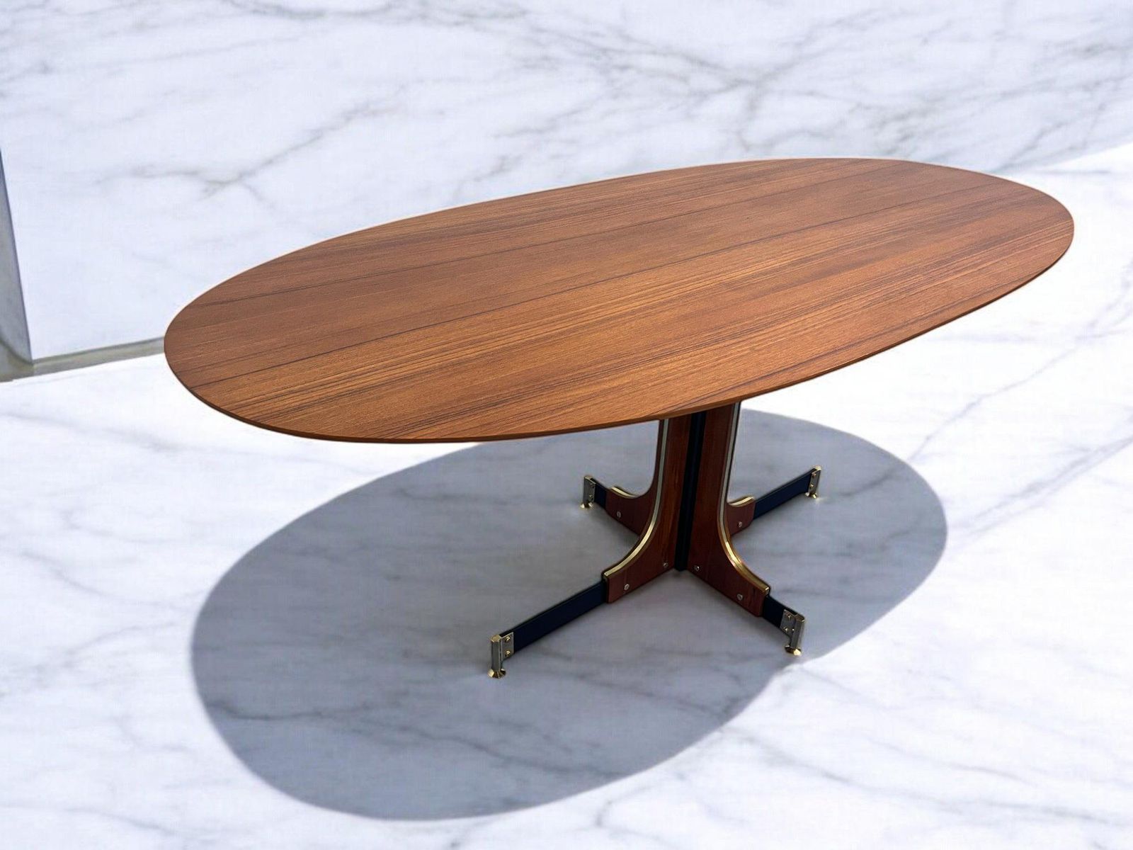 Italian Mid Century Dining Teak Table Attributed To Ignazio Gardella, 1960s photo 5087.0
