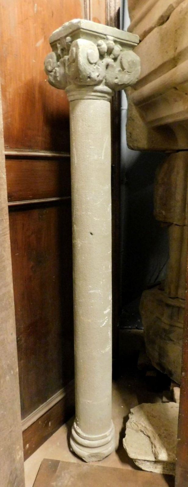 Column With Capital Carved In Stone, Italy photo furniture