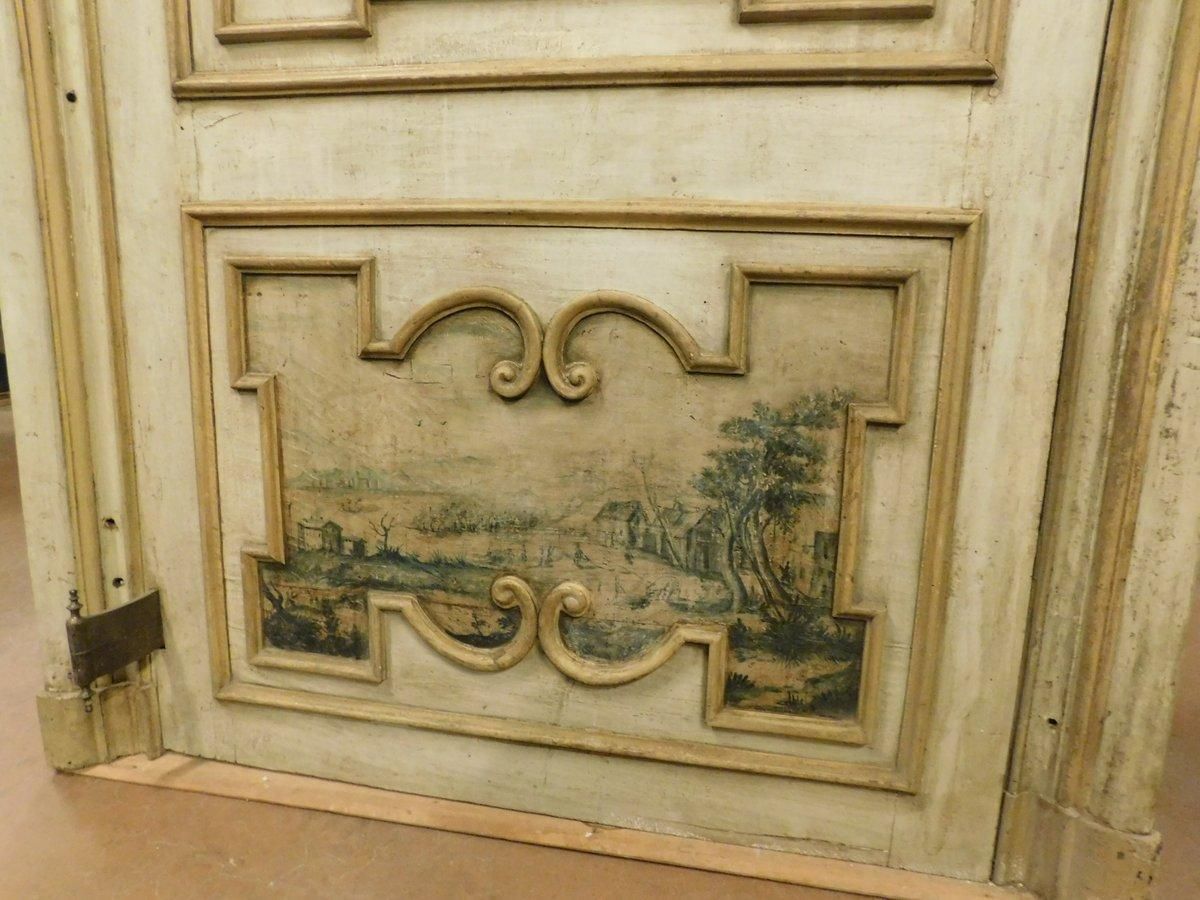 Painted Door With Frame, Decorated And Richly Painted Both Sides, '700 Italy photo Home Fixtures
