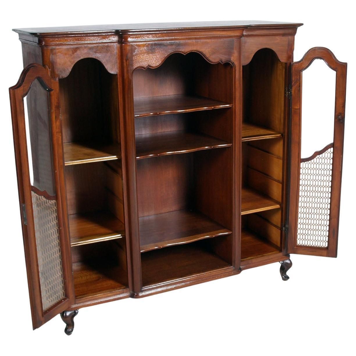 Tuscan Baroque Walnut Display Sideboard With Brass Grilles, By Michele Bonciani photo furniture