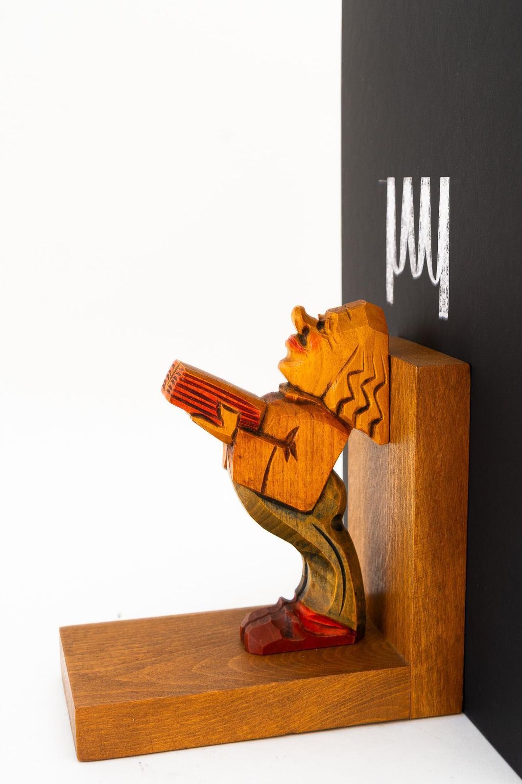 2 Carved Bookends ( Basswood ) Vienna Around 1960s photo Home Decor