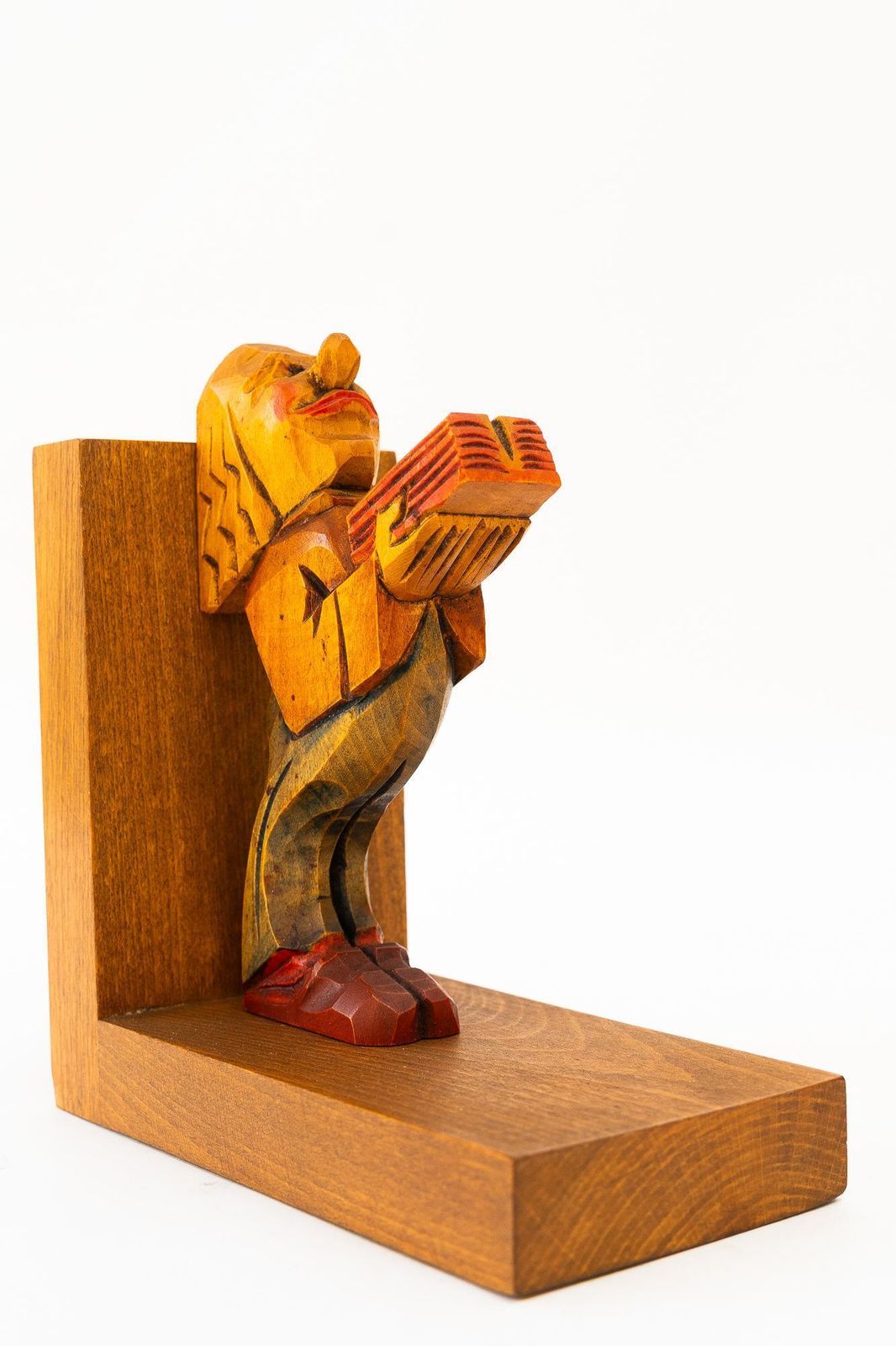 photo for sale 2 Carved Bookends ( Basswood ) Vienna Around 1960s