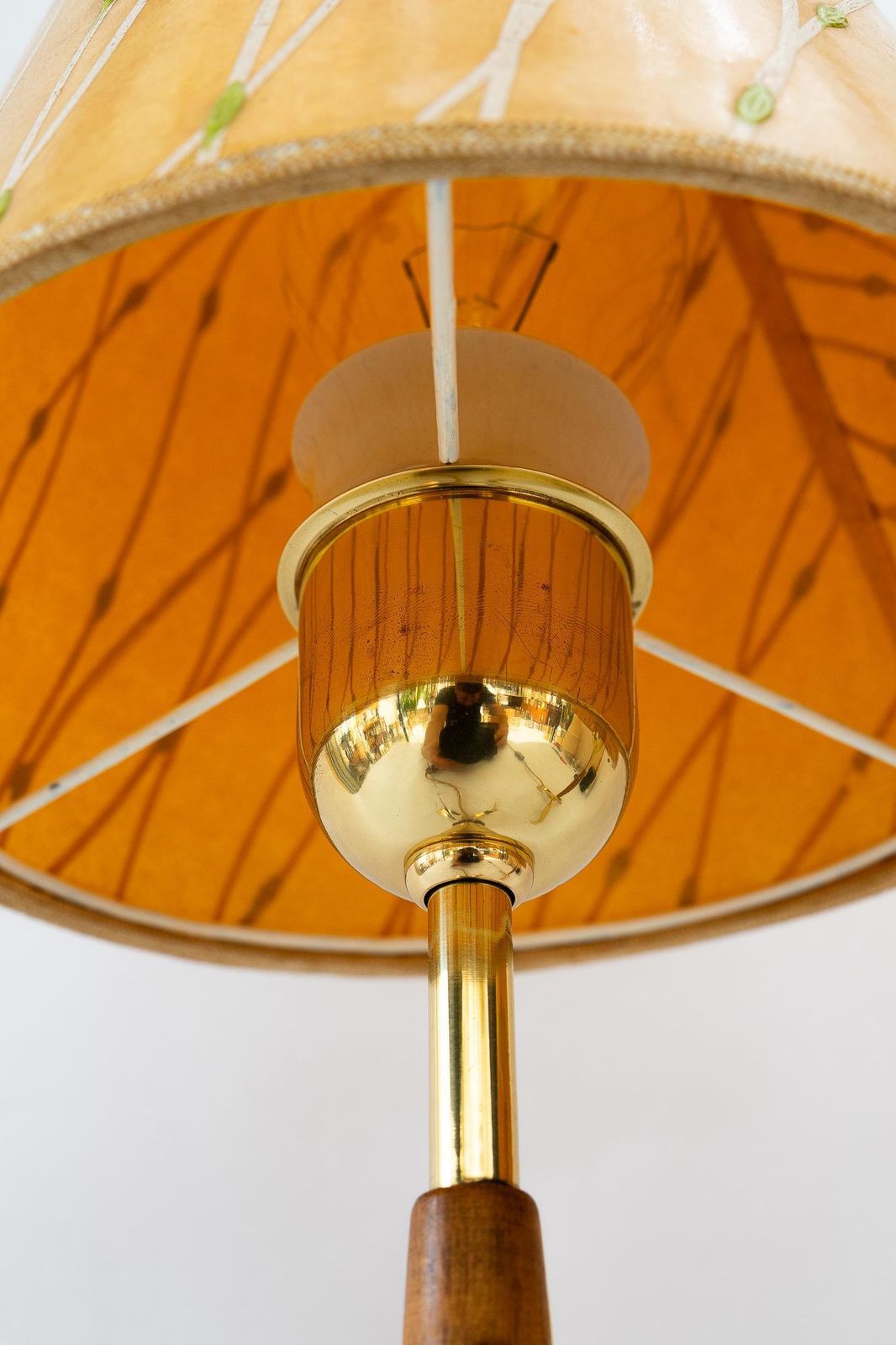 2x J.T.Kalmar Table Lamps With Original Shades Vienna Around 1950s photo 970.0