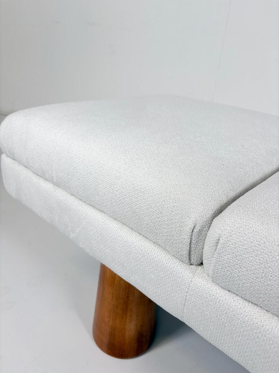 Contemporary Bench, Wood And Fabric, Italy photo for sale