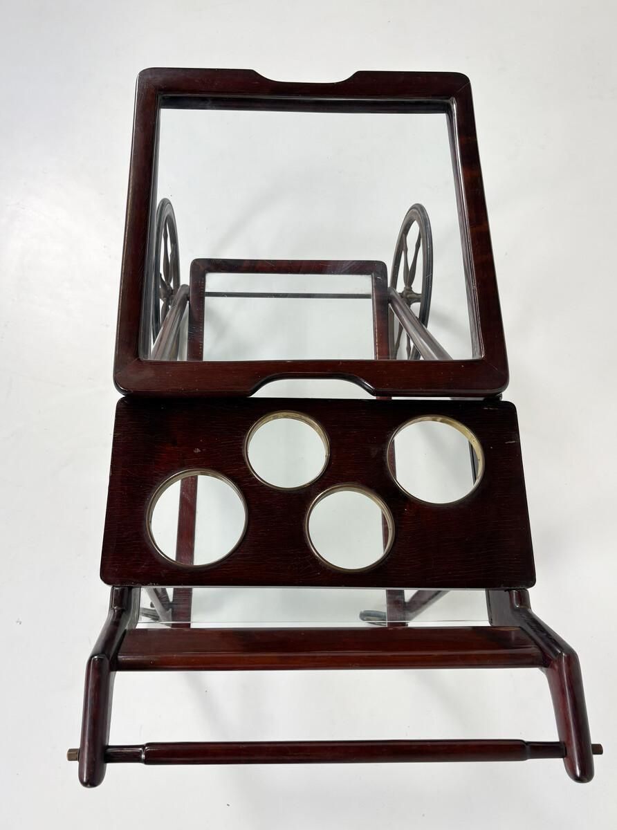 Mid Century Modern Bar Cart, Italy 1950s photo for sale