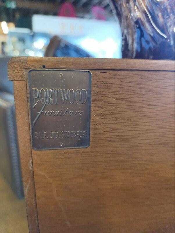 Vintage Mid Century Modern Teak Credenza By Portwood   Drinks Bar & Flatware Storage photo vinterior