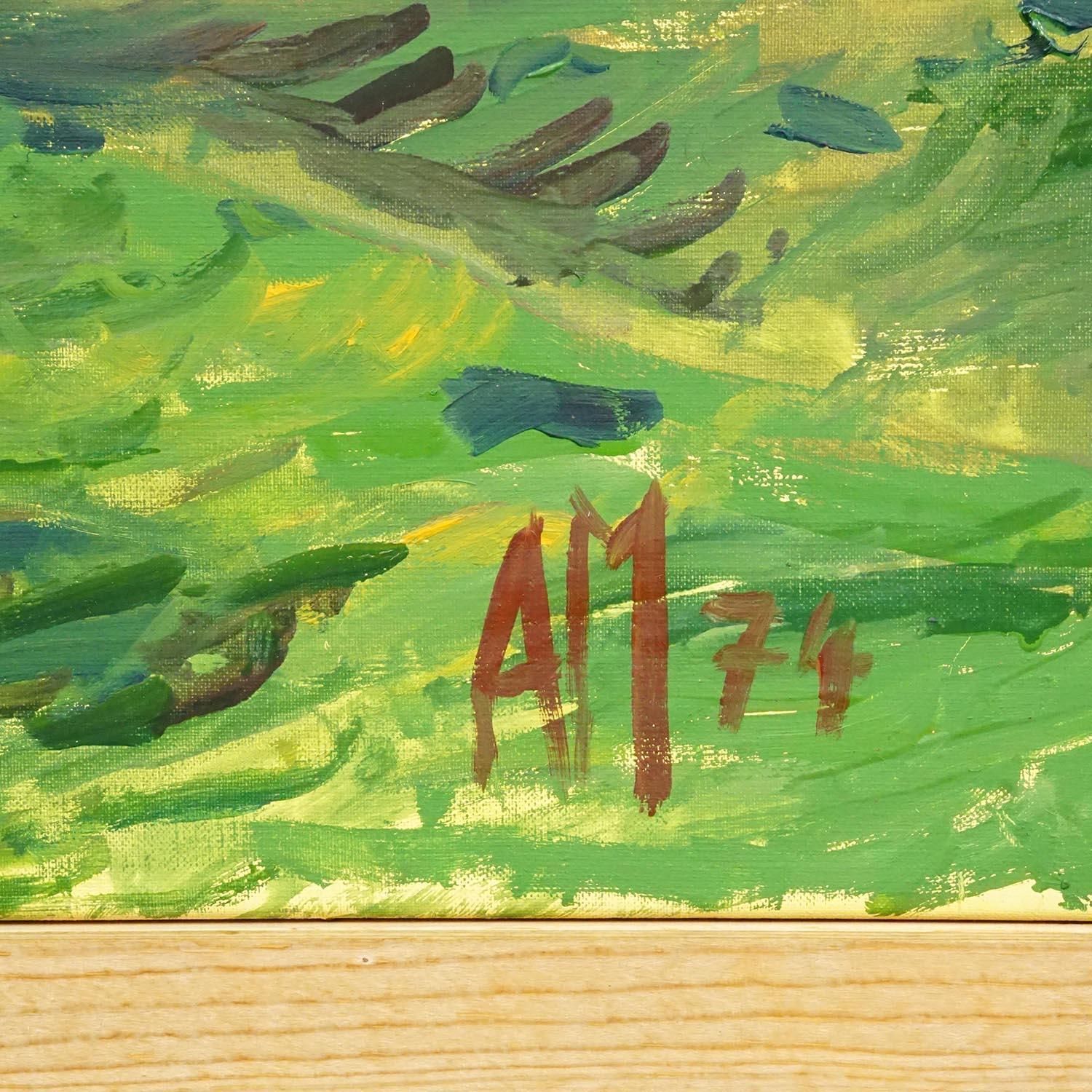 Alexander Michael Oil Painting – Landscape Near Dietramszell, 1974 photo 513.0