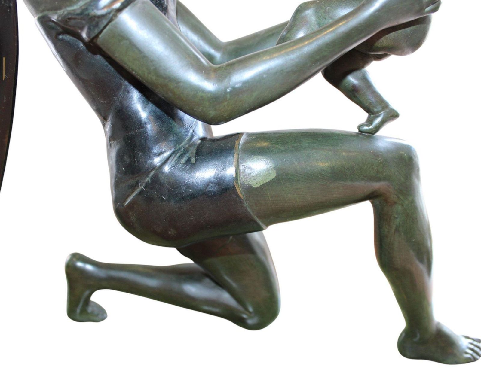 Maxim Geowoman With Child. Metal, Marble, Onyx, 39x51x15 Cm photo Art