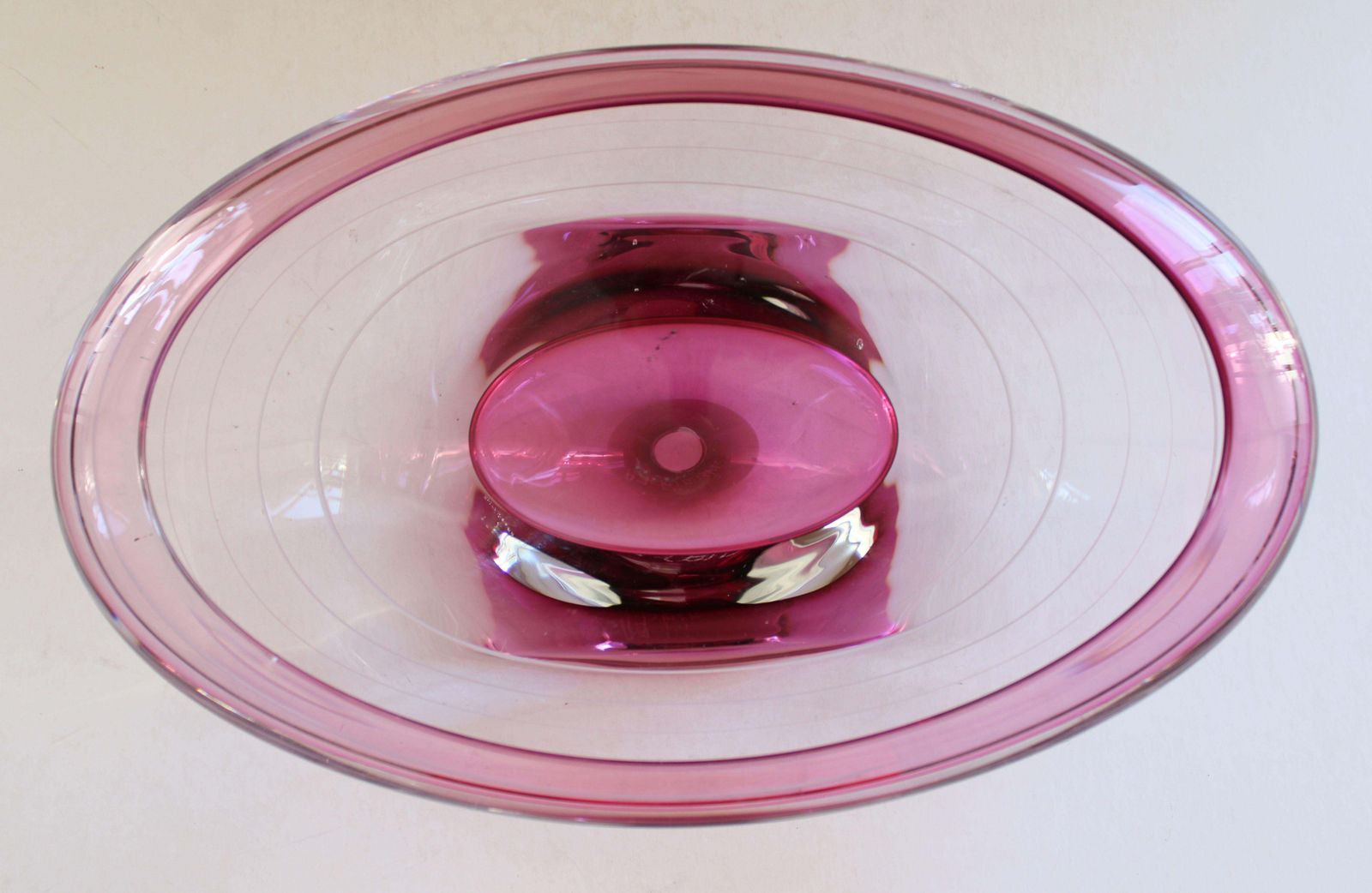 Adam Jablonski Pink Crystal Vase, Poland, 31x19 Cm  Signed By The Author1970 photo Home Decor