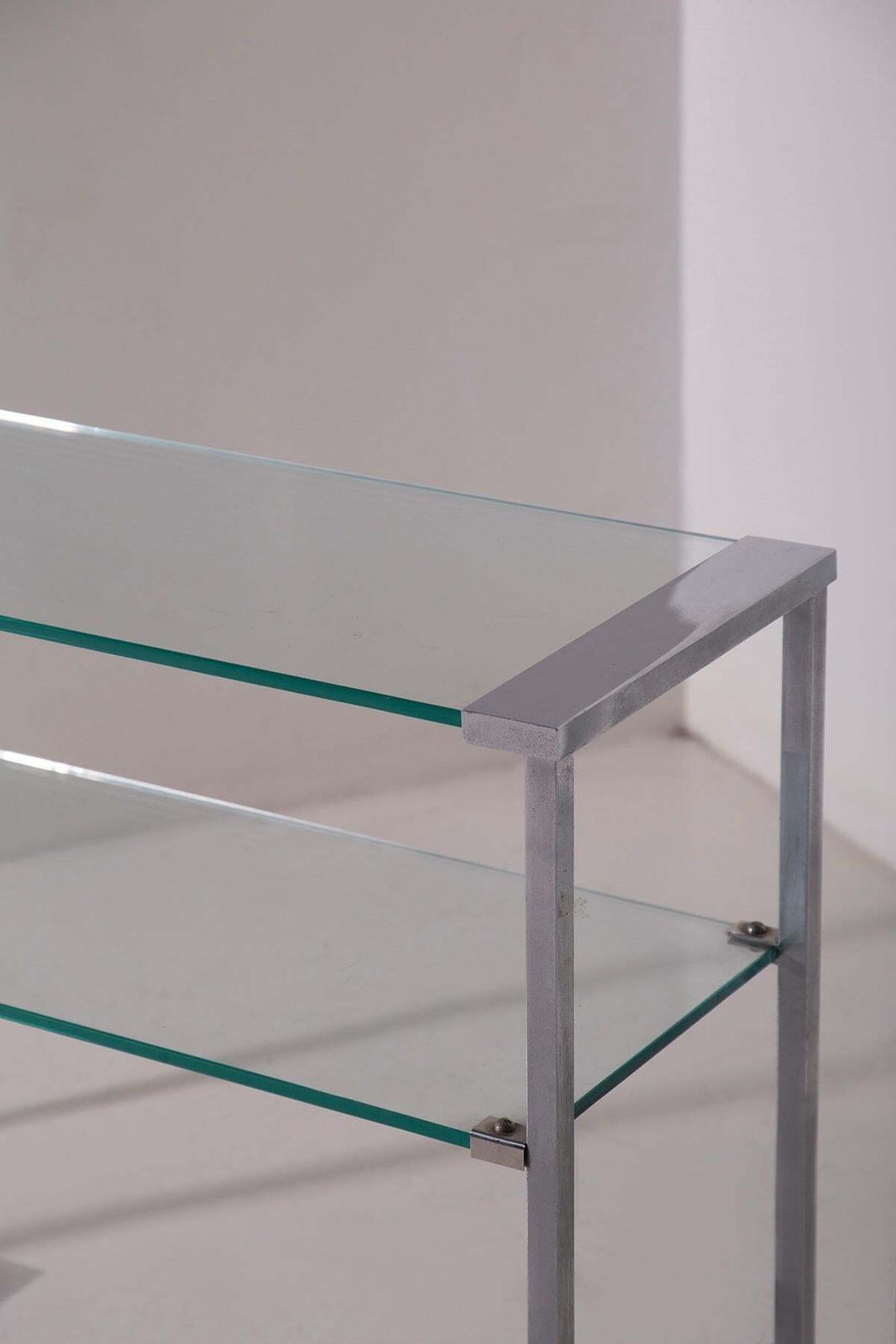 Italian Console Table Or Magazine Rack In Glass From The 1970s photo Furniture