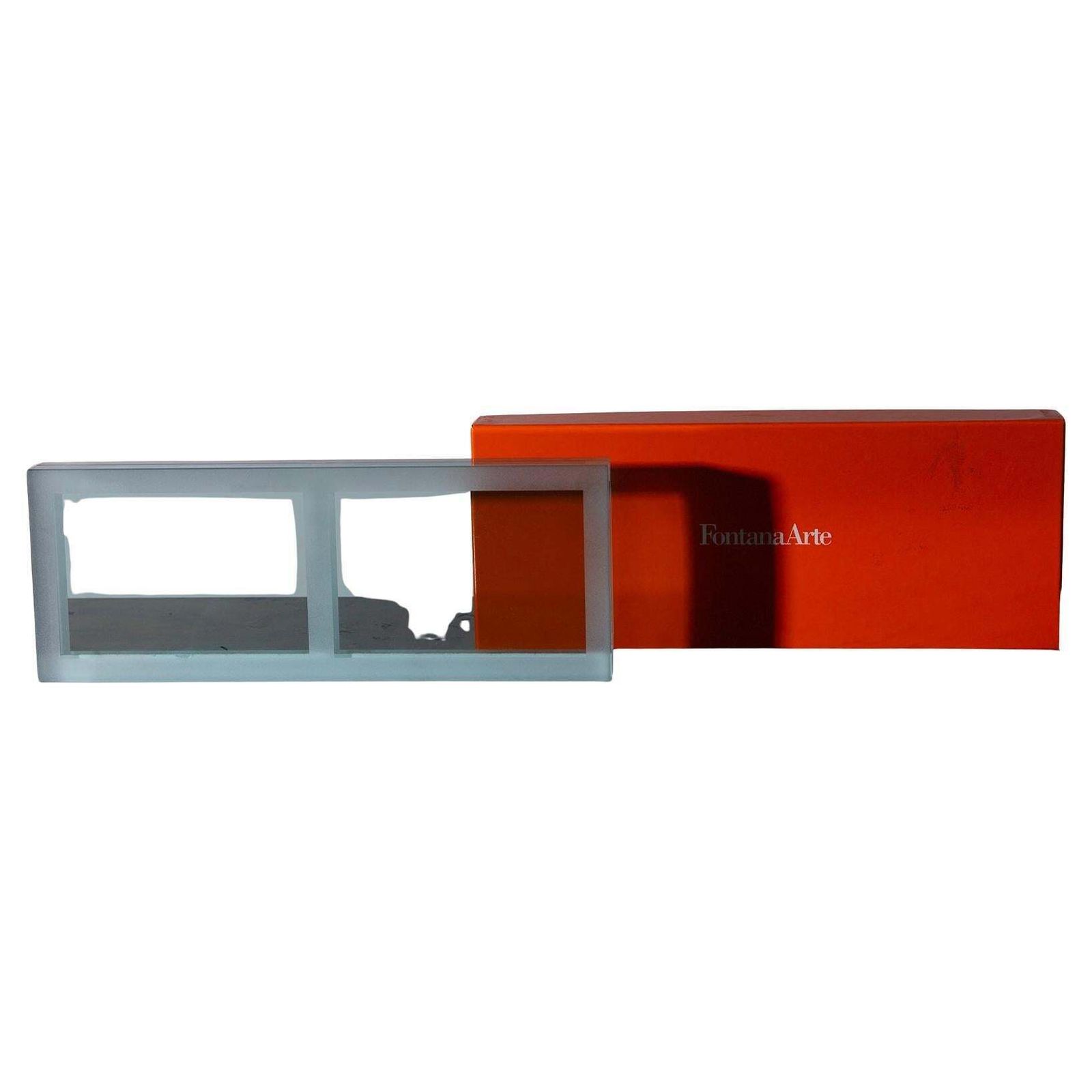 Italian Crystal Photo Holder For Fontana Arte