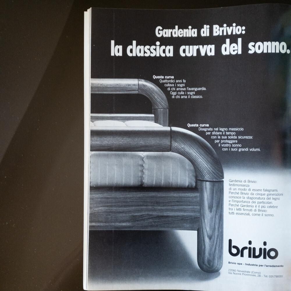 photo for sale Gardenia Italian Bed, Designer Luciano De Gennaro For Brivio, 1977