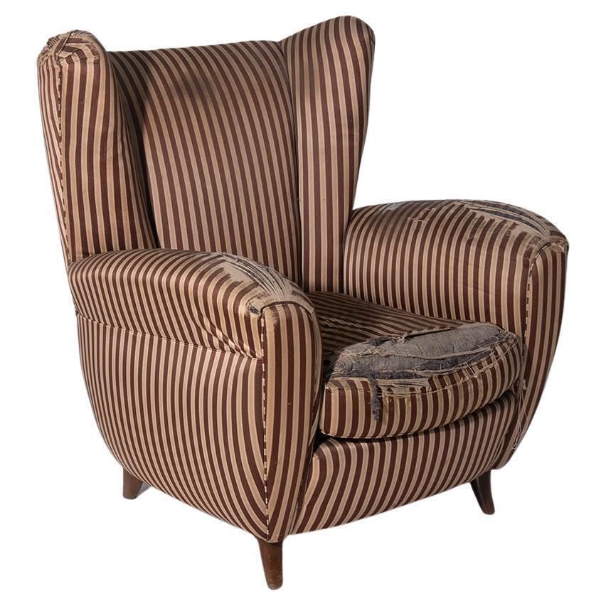 Osvaldo Borsani Rare Armchairs In Orignal Condition In Silk