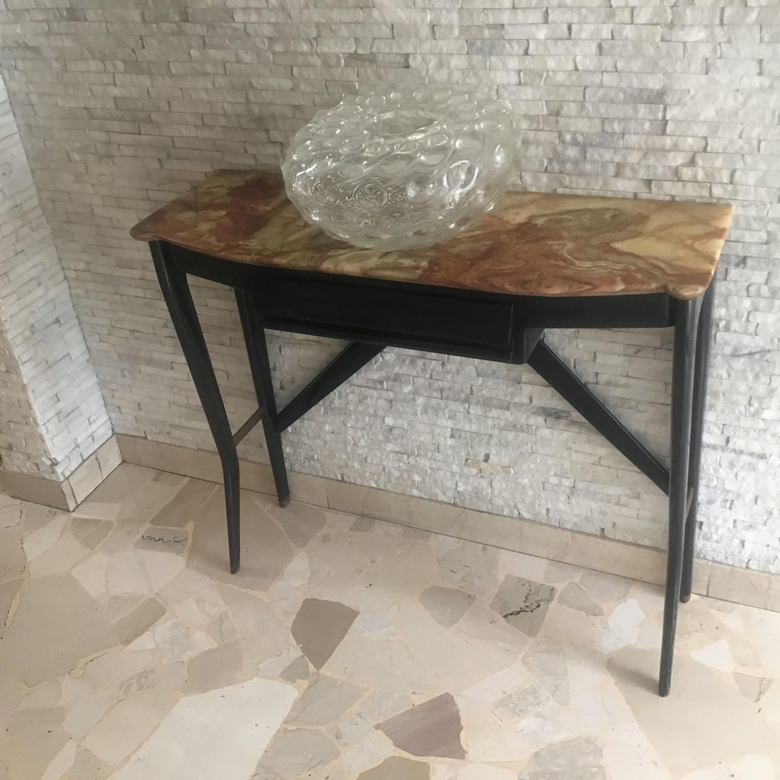 photo furniture Ico Parisi Console In Legno  Ottone E Marmo   Italia 1950