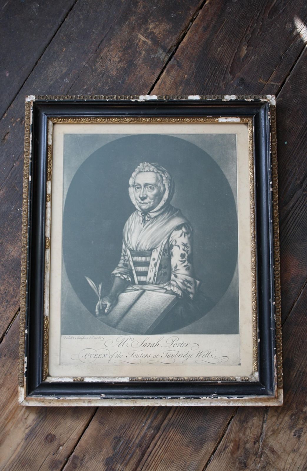 photo vinterior Sarah Porter, "Queen Of The Touters At Tunbridge Wells" Engraving, Circa 1770