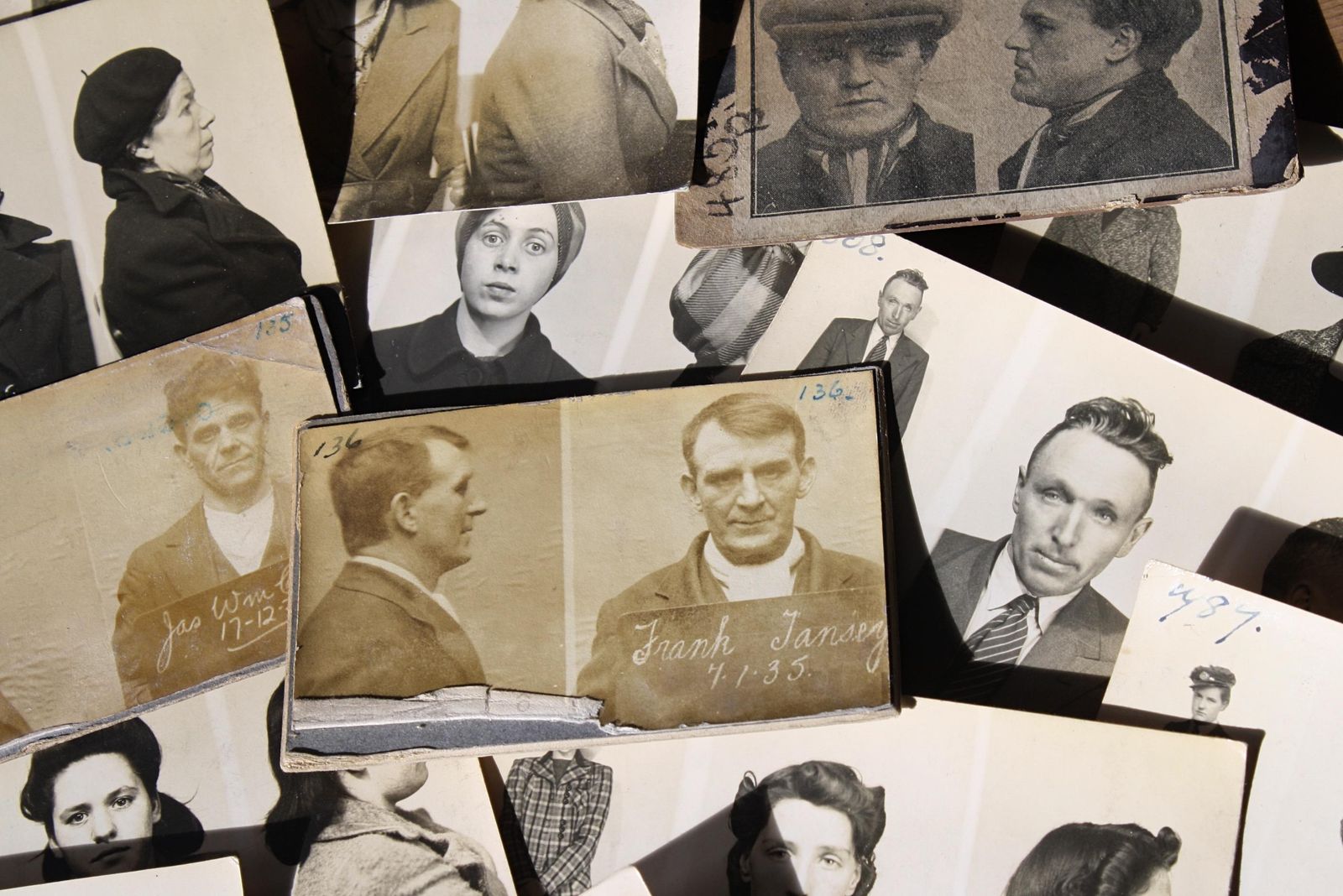 Early 20th Century Police Booking Photographs Portraits Mug Shots Criminals photo vinterior