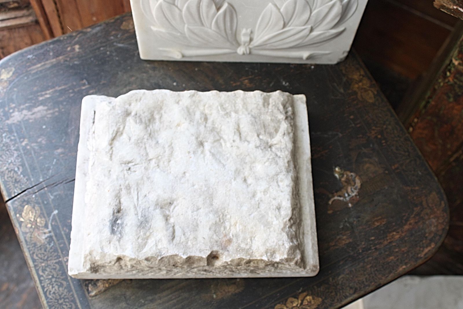 18th C Pair Of Carved Marble Tablets Greek Laurel Wreaths Architectural Elements photo buy