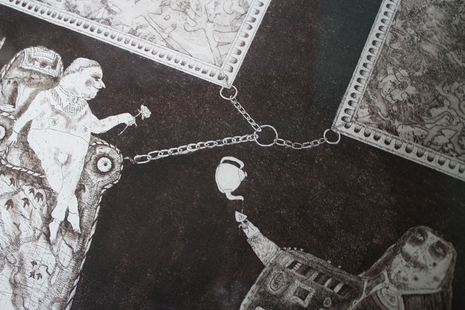 Satirical Lithograph By Peter Jacques "Unimportant Man" Artist Royal Academy photo buy