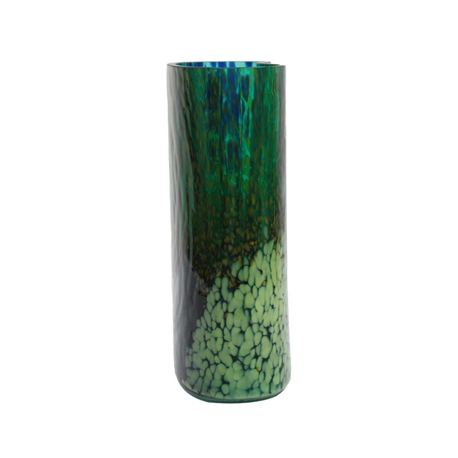 Artisanal Green Murano Glass Vase, 1970s Italian Design photo Home Decor
