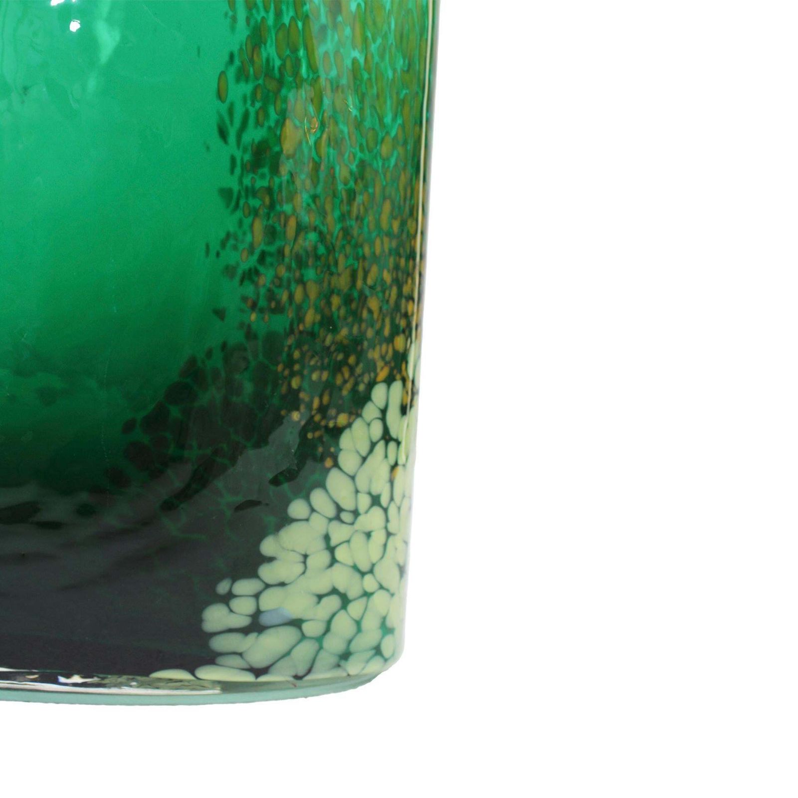 Artisanal Green Murano Glass Vase, 1970s Italian Design photo vintage