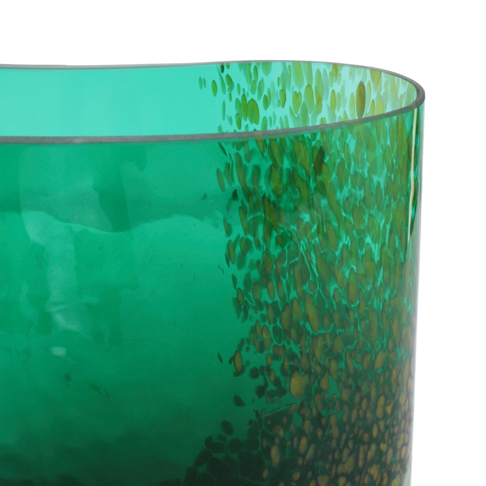 photo furniture Artisanal Green Murano Glass Vase, 1970s Italian Design