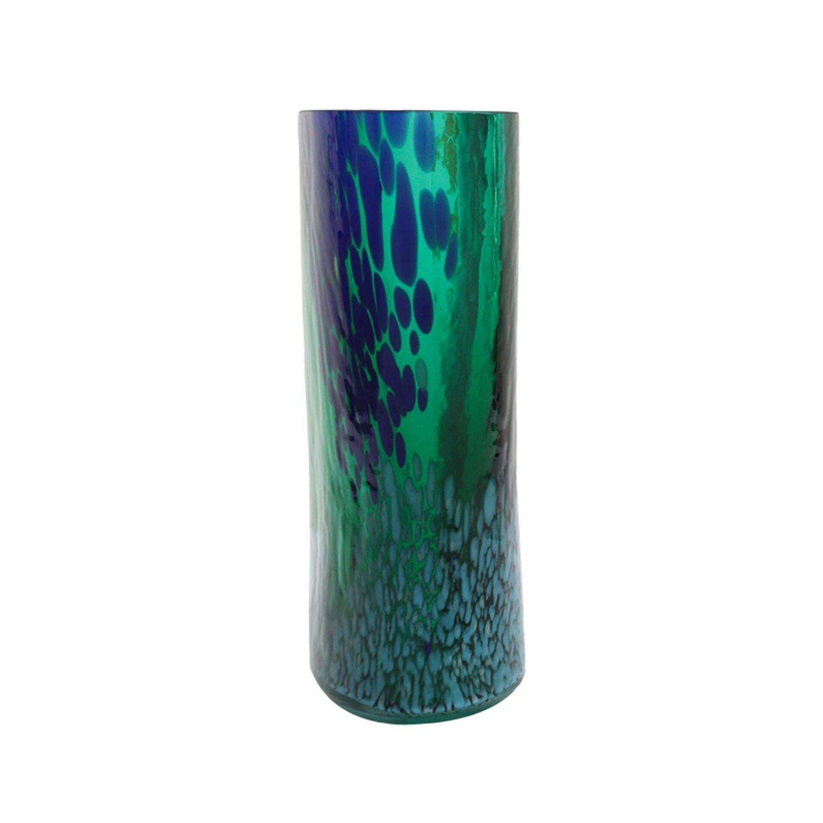 Artisanal Green Murano Glass Vase, 1970s Italian Design photo Home Decor