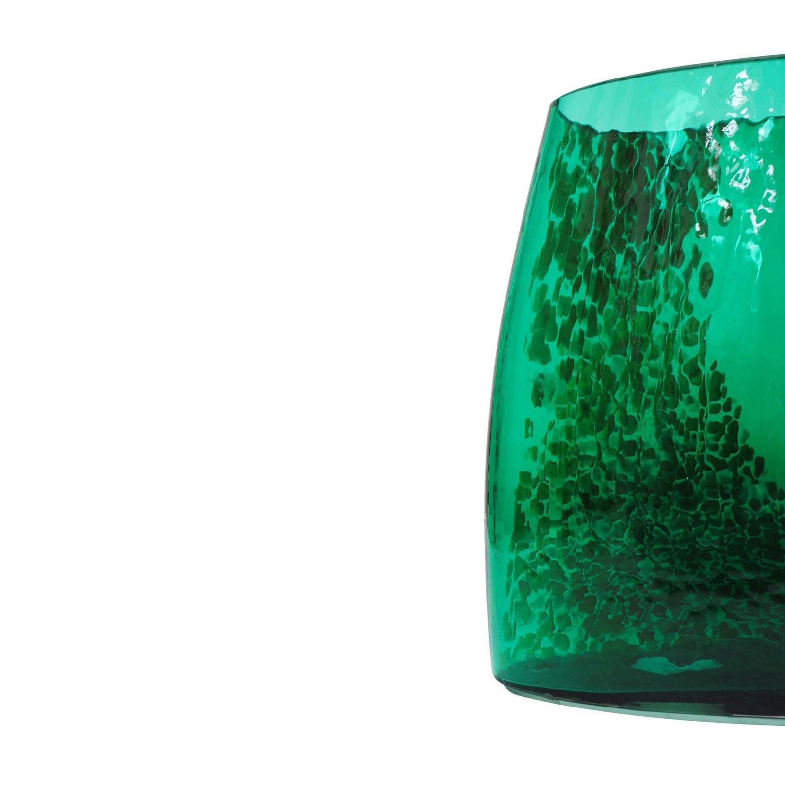 Artisanal Green Murano Glass Vase, 1970s Italian Design photo buy