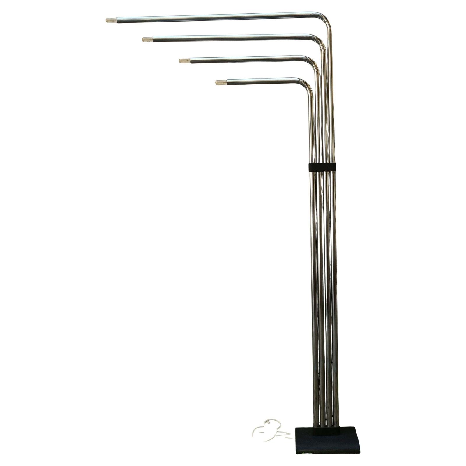 Goffredo Reggiani Chromed Metal Floor Lamp With 4 Arms, Italy 1970s