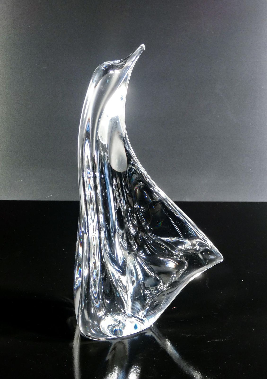 Daum France Crystal Sculpture. Penguin. France, 1990s photo for sale