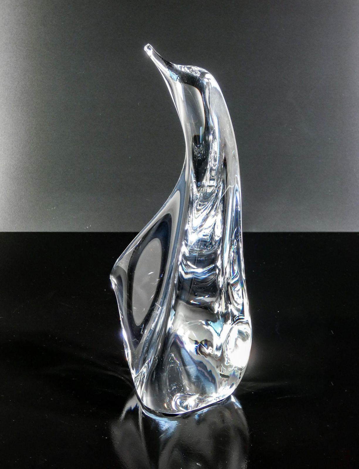 Daum France Crystal Sculpture. Penguin. France, 1990s photo buy