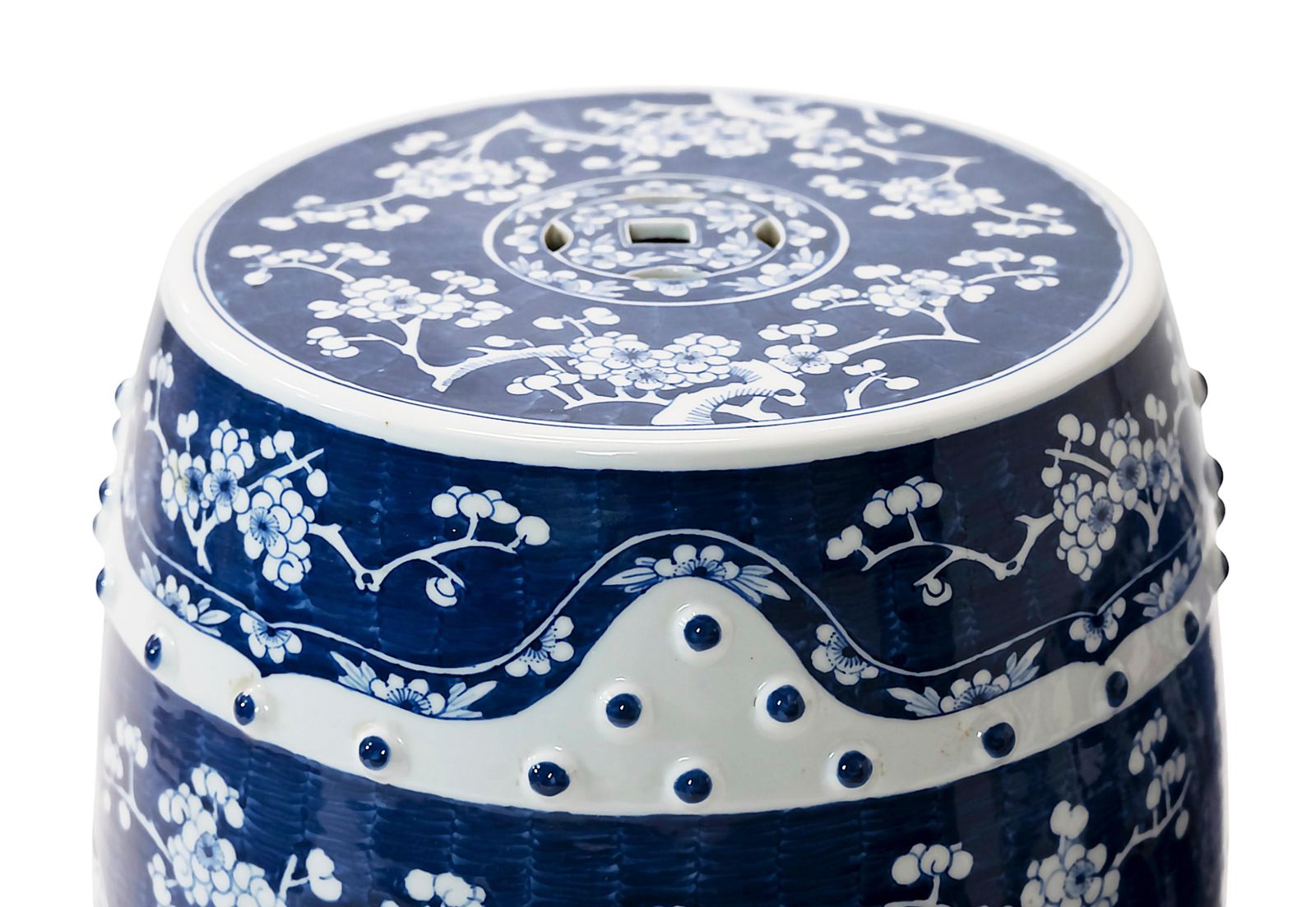 Pair Of Ceramic Hand Painted Chinese Garden Stools photo Garden Furniture