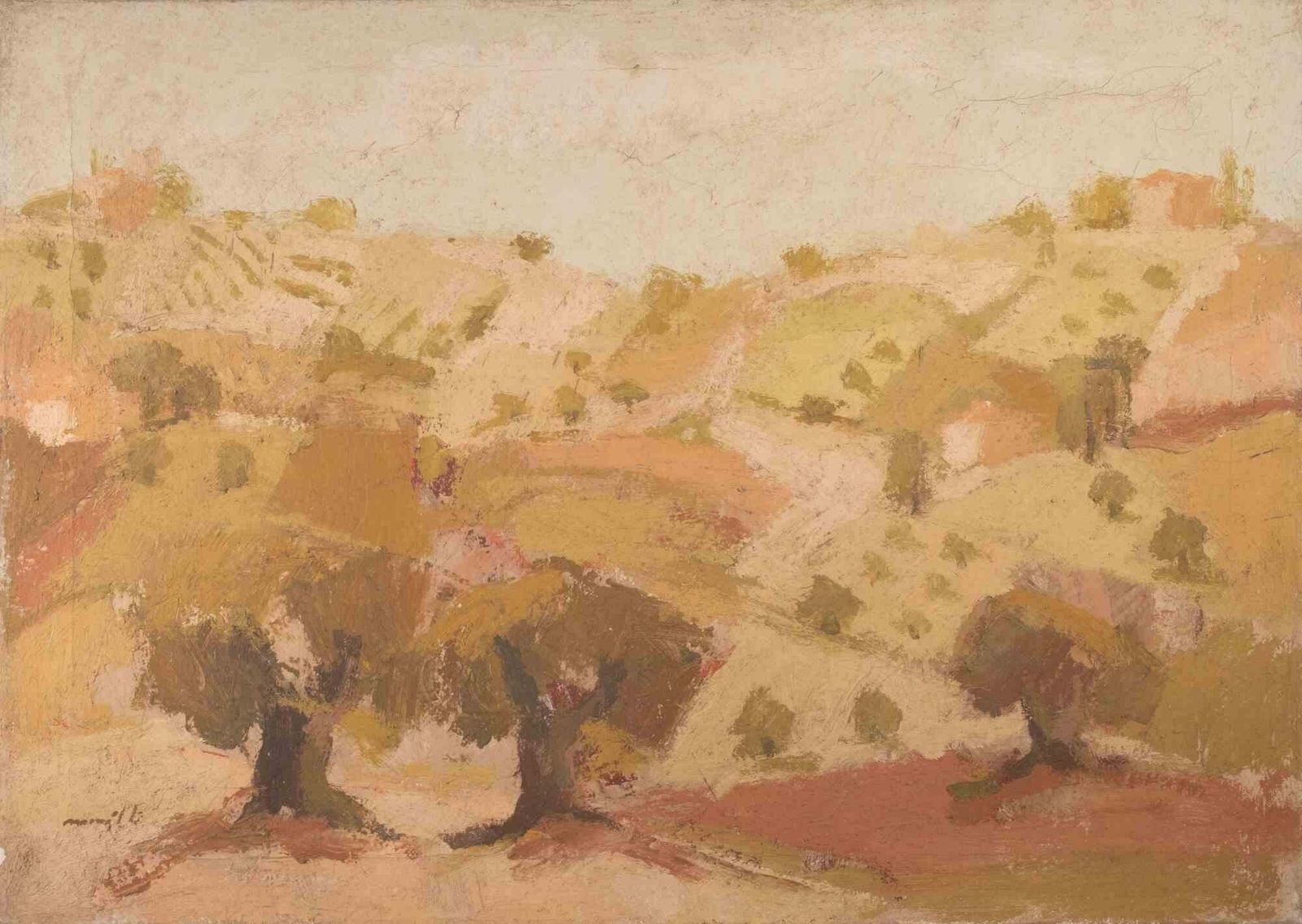 Franco Marzillihills   Oil Painting By Franco Marzilli   1970s1970s