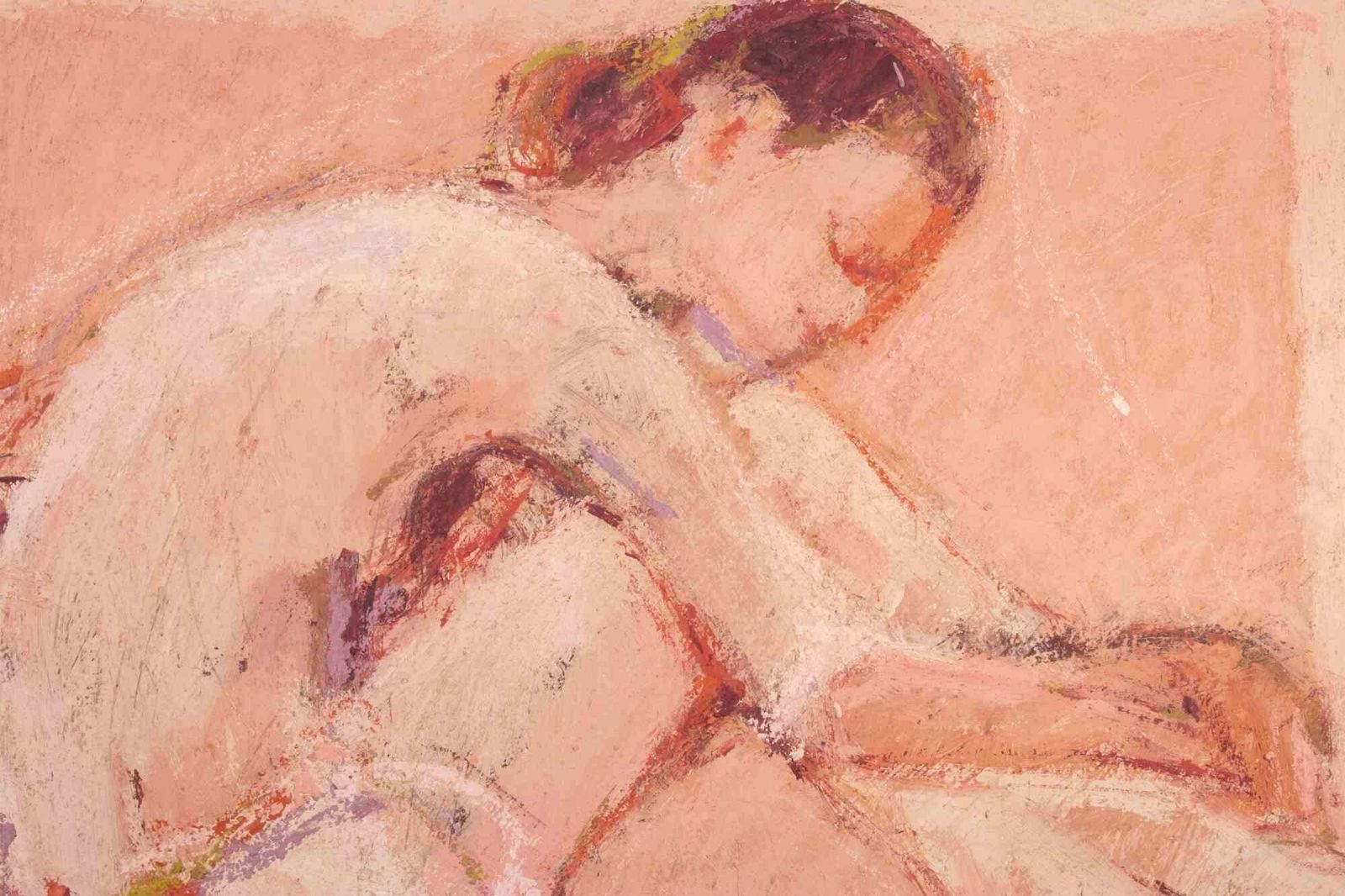 Franco Marzilliballerina   Oil Painting By Franco Marzilli   1970s1970s photo for sale