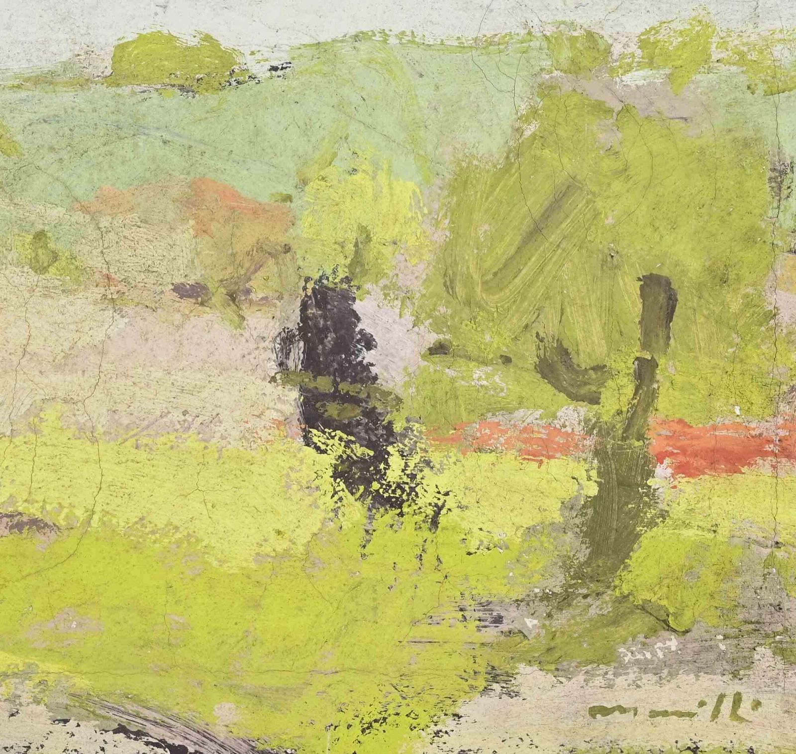 Franco Marzillilandscape   Oil Painting By Franco Marzilli   1970s1970s photo for sale