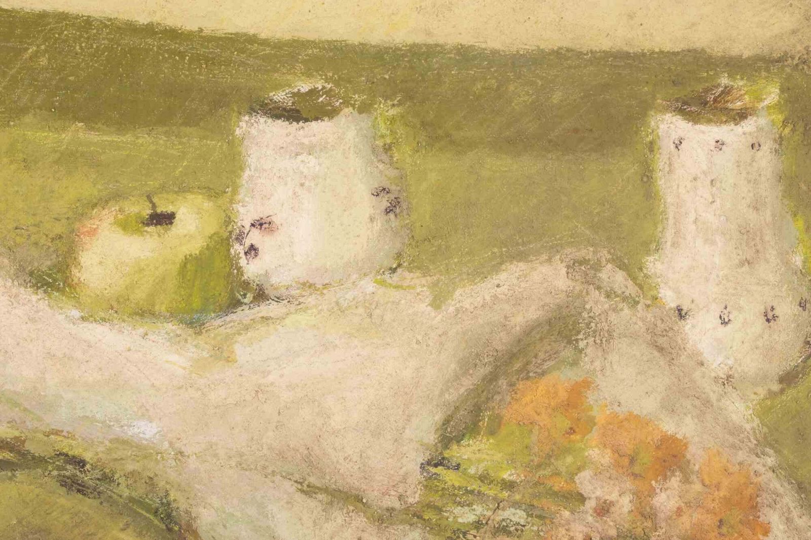 Franco Marzillibouquet Of Flowers With Fruit And Jugs   Oil Painting By Franco Marzilli   1970s1970s photo for sale