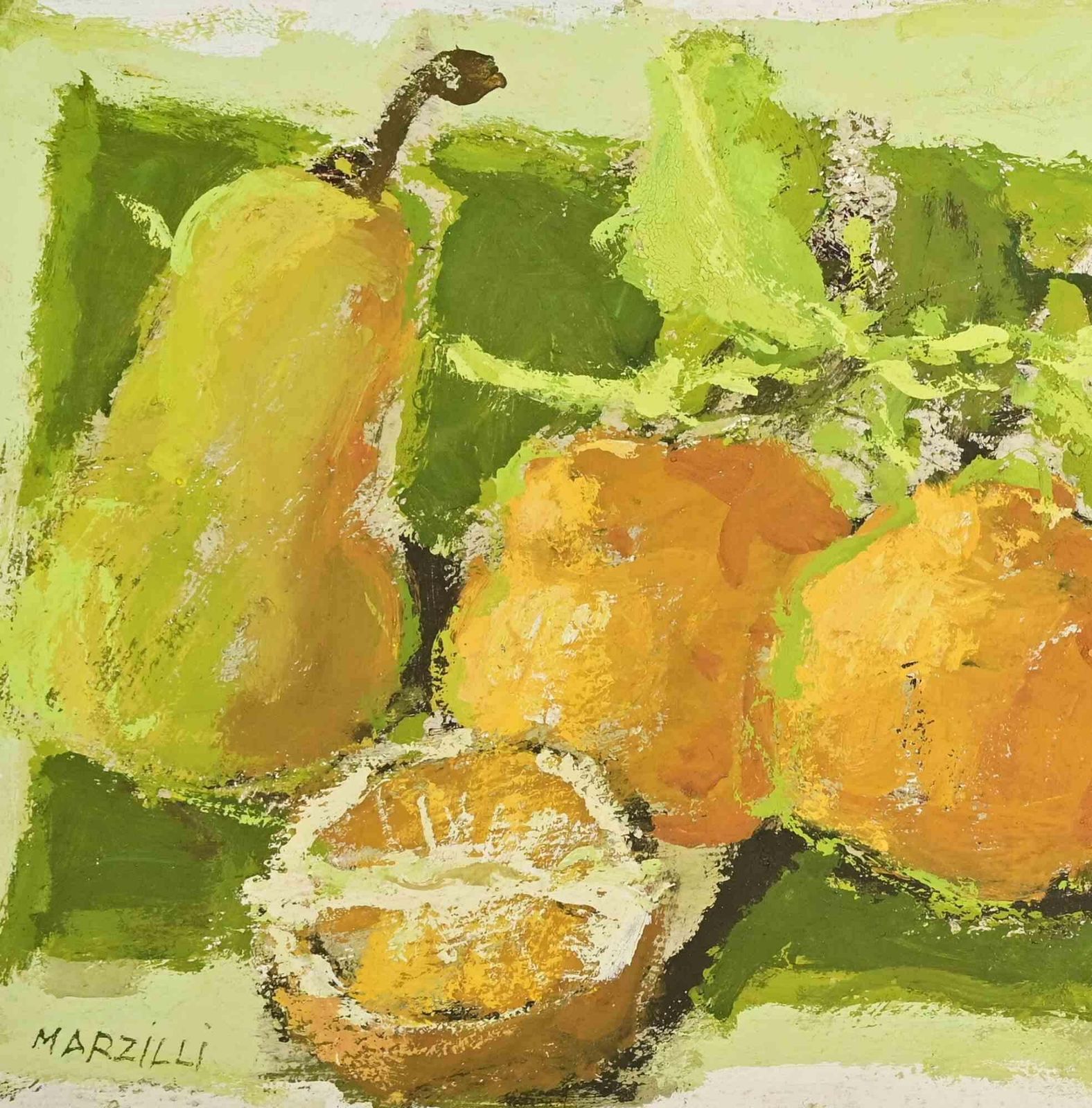 Franco Marzillistill Life   Oil Painting By Franco Marzilli   1970s1970s photo for sale