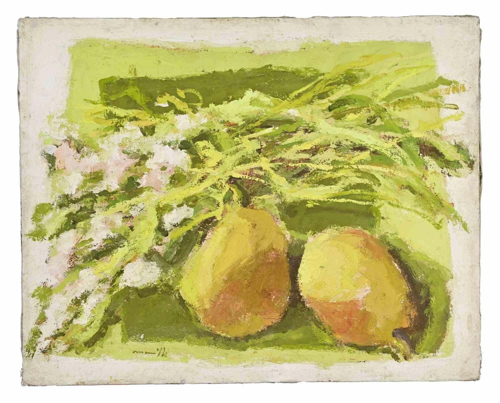 Franco Marzillistill Life   Oil Painting By Franco Marzilli   1970s1970s photo furniture