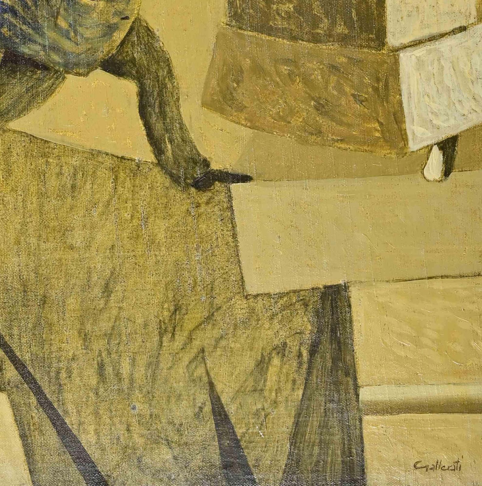Alberto Galleratiprecarious Work   Paint By Alberto Gallerati   1970s1970s photo for sale