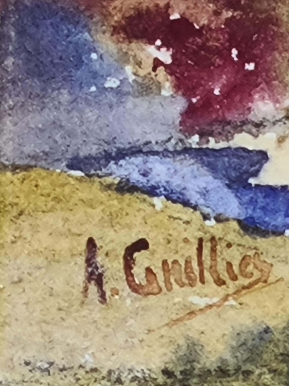 716.0 Set Of Three Barbizon School Watercolour Landscapes From 1918 By A Ghillies photo